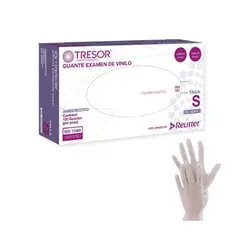 GENERICO - Guantes De Vinilo Trasparentes Cajas De 100 Uni Marca Tresor -Talla L