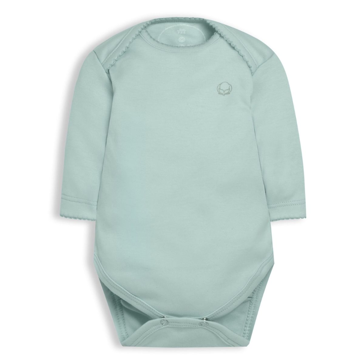 POMPON PIMA - Body clásico - Manga Larga - Algodón Pima - Verde