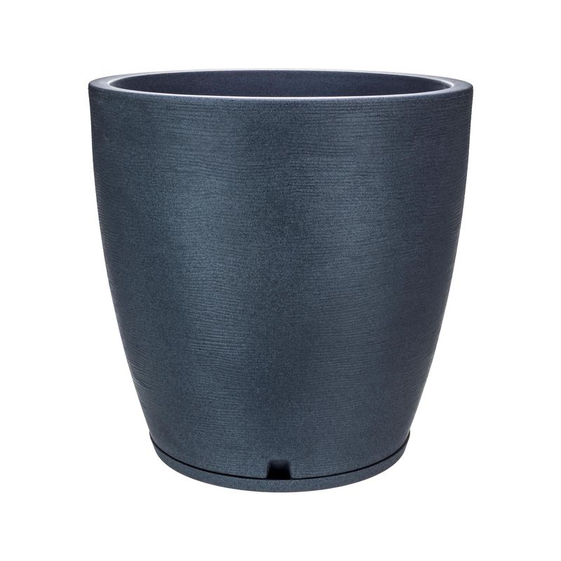FLORIDIS - MACETERO FLORIDIS GRAFITO AMSTERDAM 55CM ALTO CON PLATO
