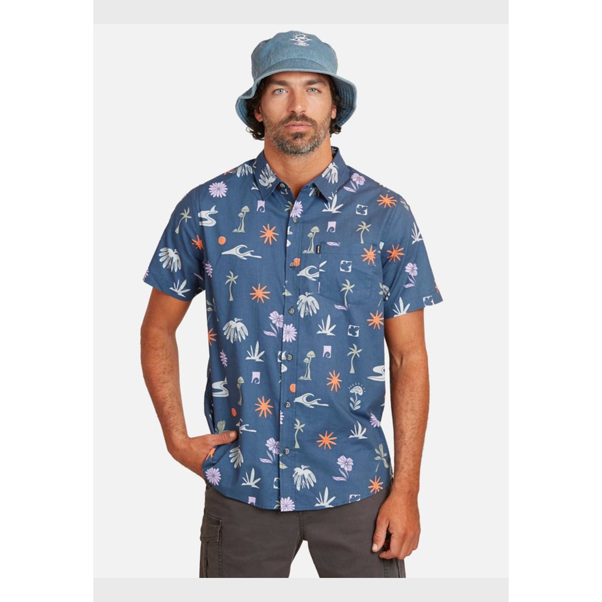 RIP CURL - Camisa M/C Party Pack Conversational Multicolor Hombre Ripcurl