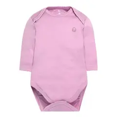 POMPON PIMA - Body clásico - Manga Larga - Algodón Pima - Rosa