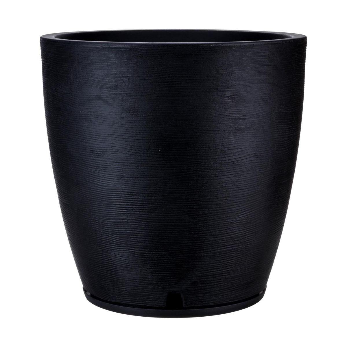 FLORIDIS - MACETERO FLORIDIS NEGRO AMSTERDAM 55CM ALTO CON PLATO