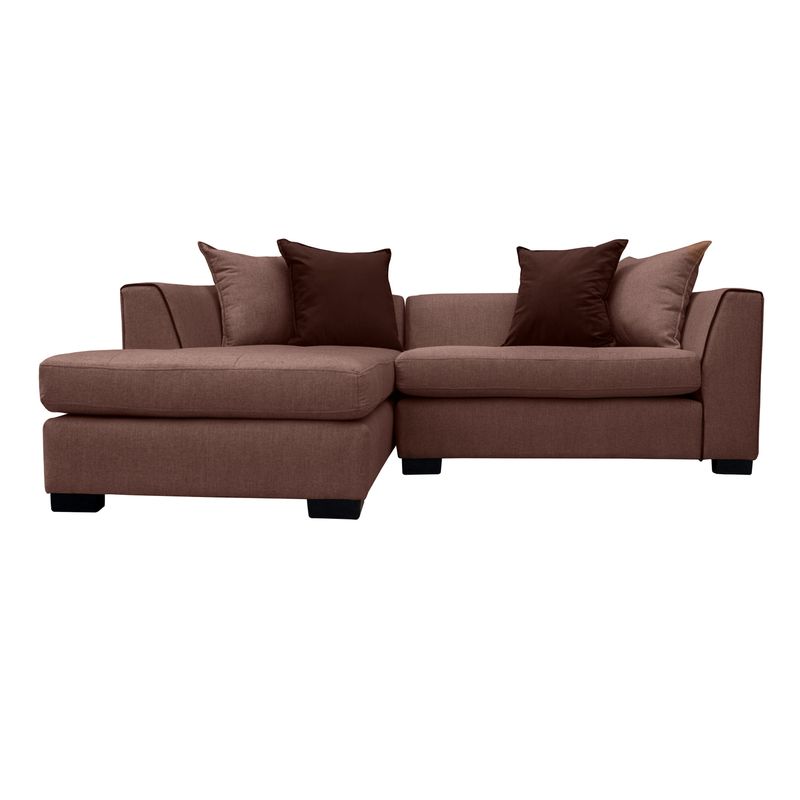 SOFAS HOME - SECCIONAL VALENCIA FELPA CAFE 3 CUERPOS