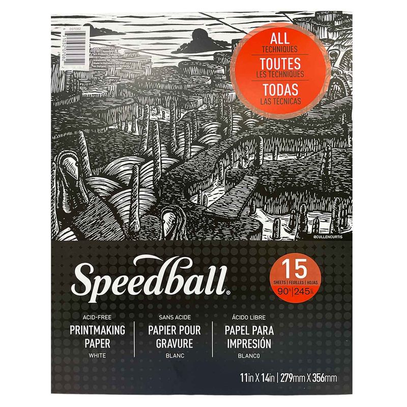 SPEEDBALL - Block Papel Para Grabado Speedball 245gr 27.9x35.6cm 15hjs