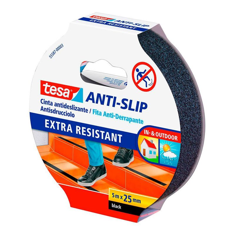 TESA - CINTA  ANTIDESLIZANTE 5MX25MM BLACK TESA