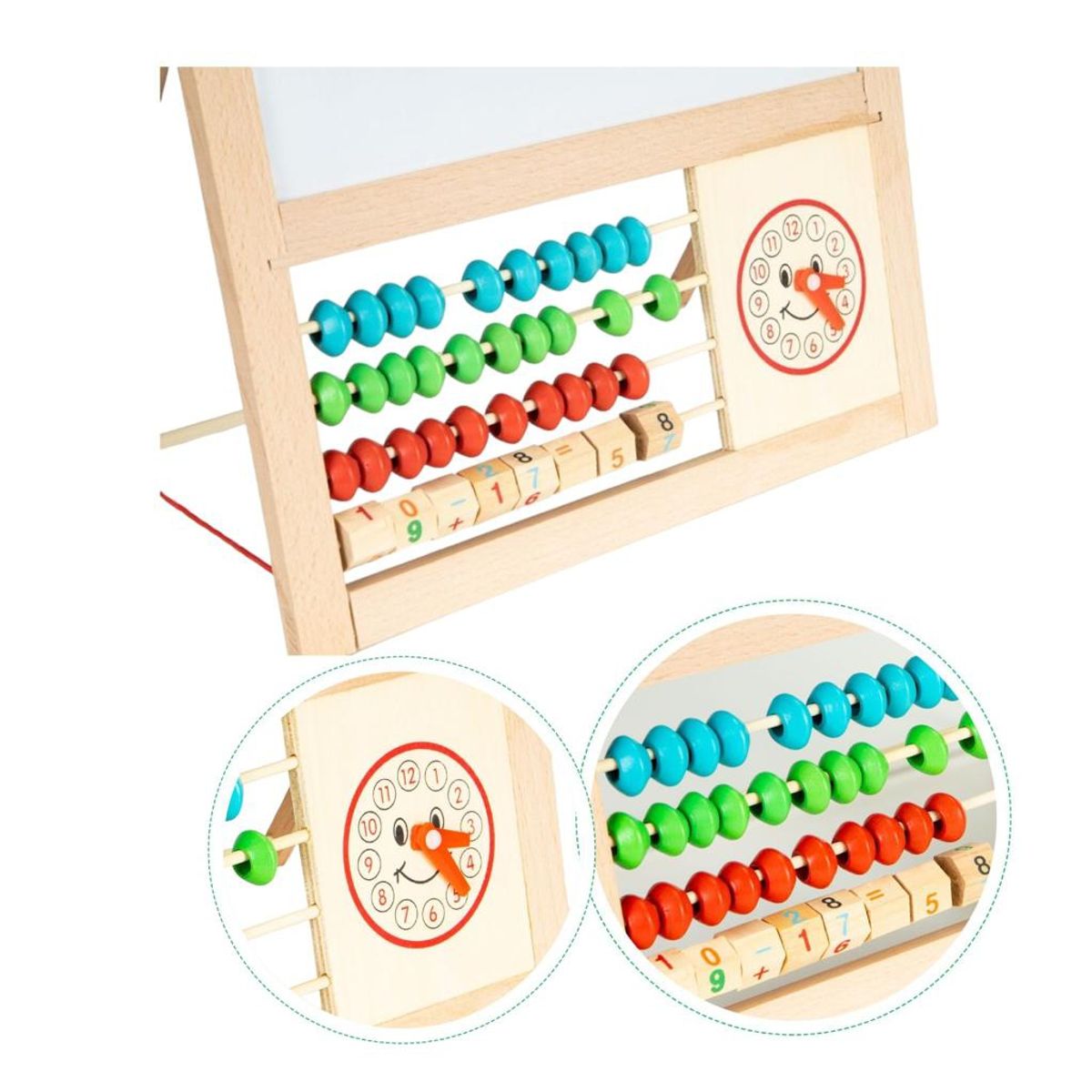 GENERICO - Pizarra Didactica Atril Magnetica Niños Doble Con Abaco