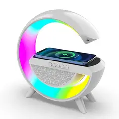ACTUAL - Parlante RGB Lámpara de Mesa Multicolor Con Cargador Inalambrico
