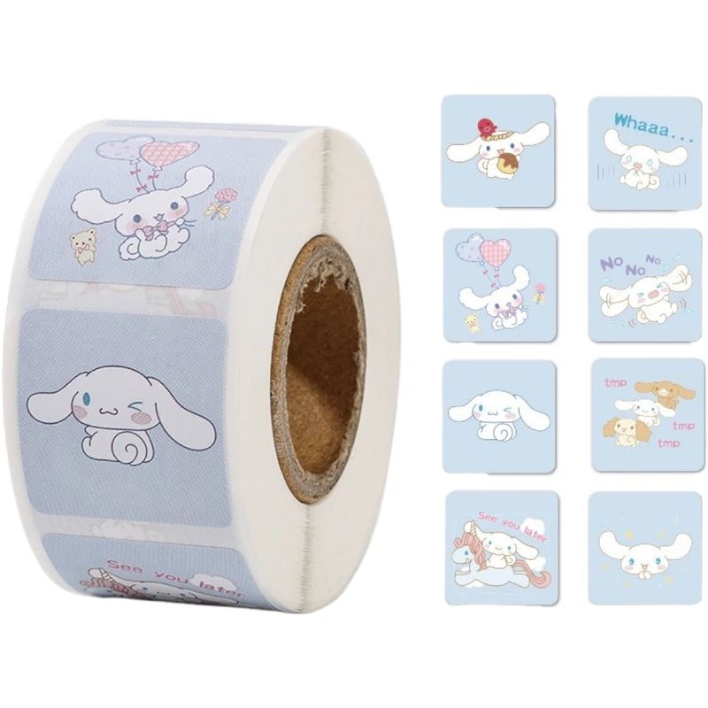GENERICO - Rollo Sticker 500 Unidades Cinnamoroll