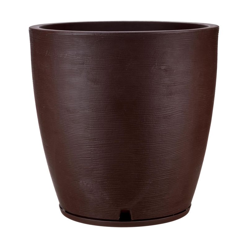 FLORIDIS - MACETERO FLORIDIS MARRON AMSTERDAM 55CM ALTO CON PLATO