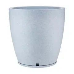 FLORIDIS - MACETERO GRIS CLARO AMSTERDAM 55CM ALTO CON PLATO