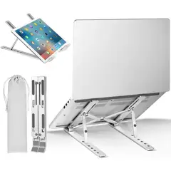 GENERICO - Base Soporte De Aluminio Para Laptop Computador Tablet Pc Ajustable