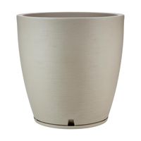 MACETERO BEIGE AMSTERDAM 55CM ALTO CON PLATO
