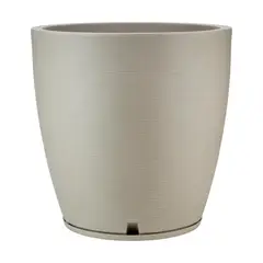 FLORIDIS - MACETERO BEIGE AMSTERDAM 55CM ALTO CON PLATO