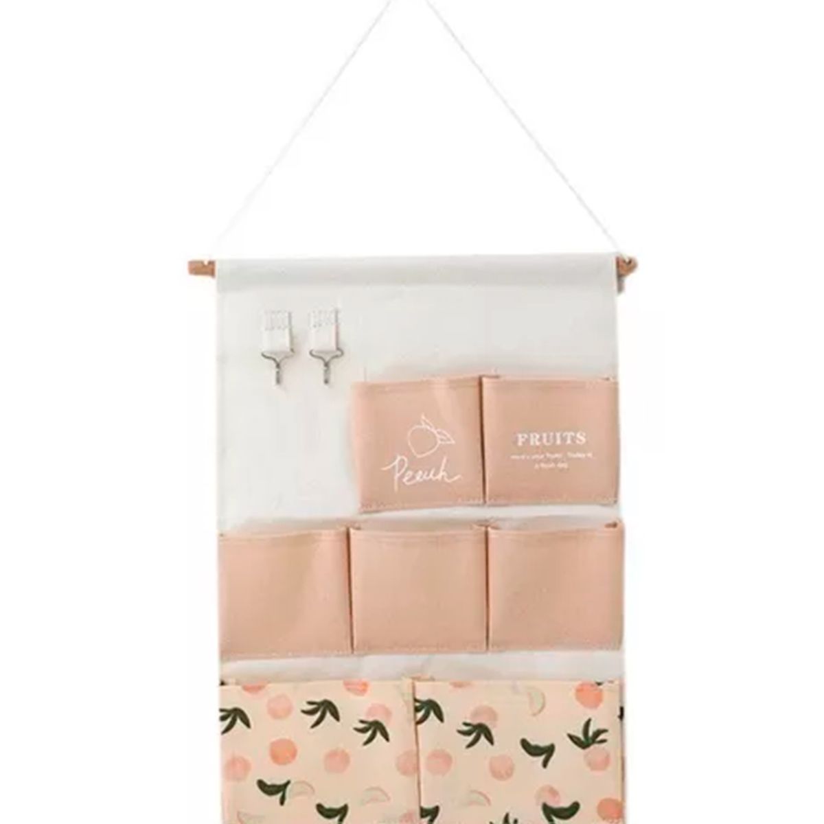 GENERICO - Bolsa De Almacenamiento Colgante Pared 7 Bolsillos Rosado