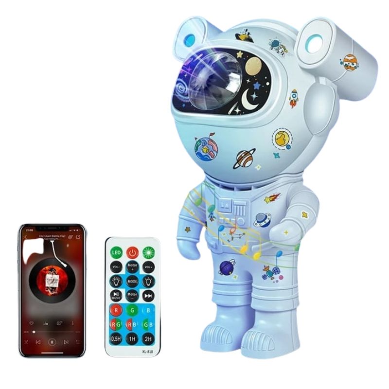 GENERICO - LAMPARA ASTRONAUTA PROYECTOR DE GALAXIA BLUETOOTH PARLANTE STICKER