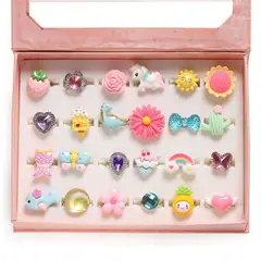 EVERSO - 24 Unidades Anillos De Joyería Para Niña Pequeña