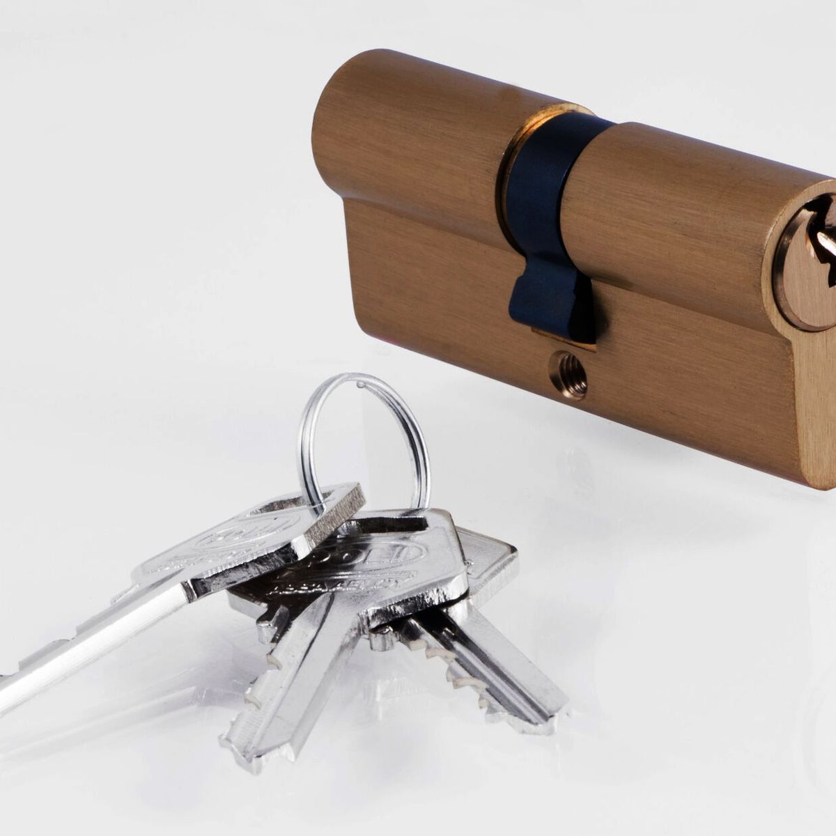 GENERICO - Cerradura De Seguridad Cilindro Puerta 70mm 3 Llaves Dorada