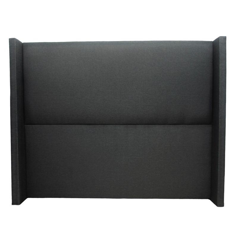 GENERICO - Respaldo para Cama 2 plazas lino gris oscuro