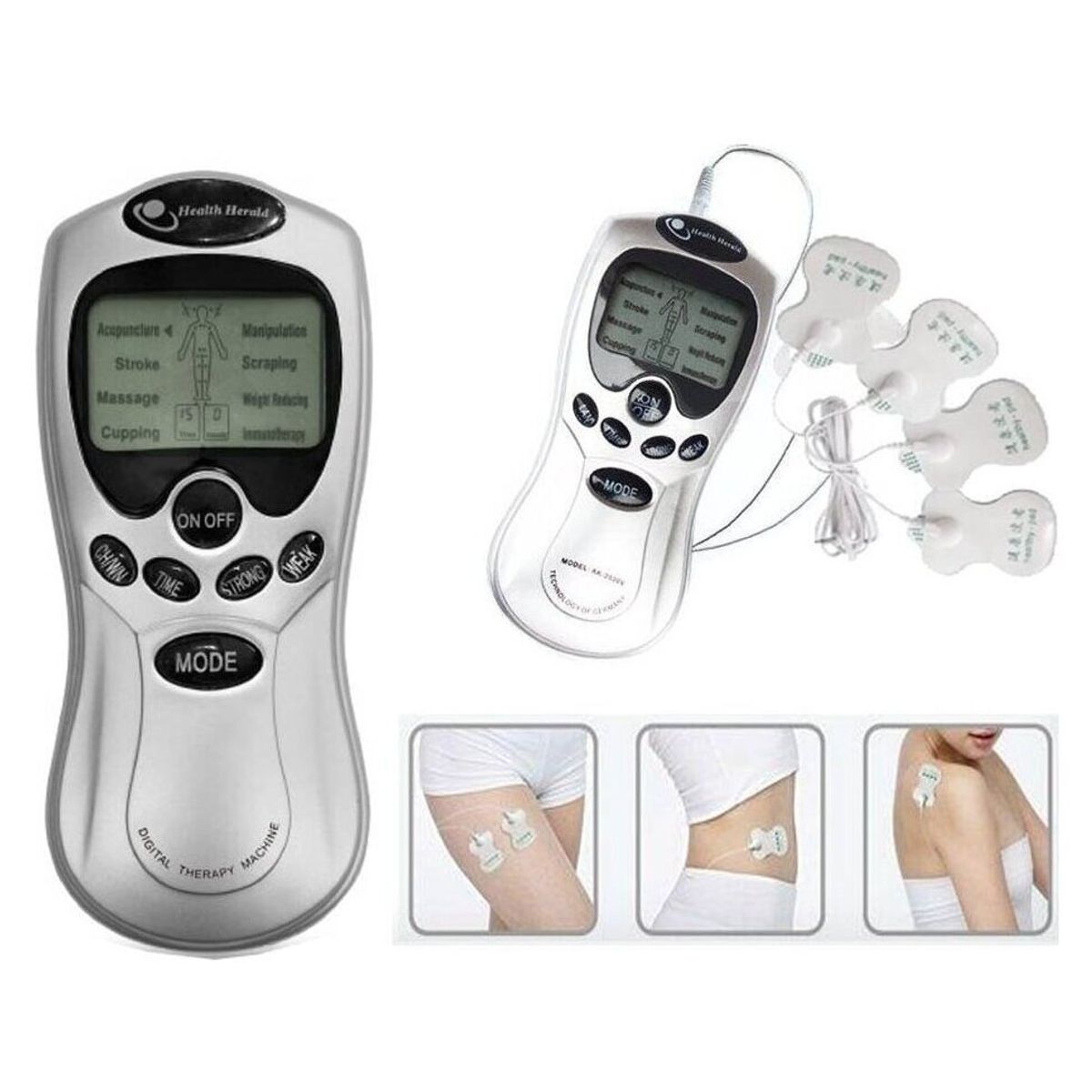 GENERICO - Electrofísico Electroestimulador Tens 4 Parches