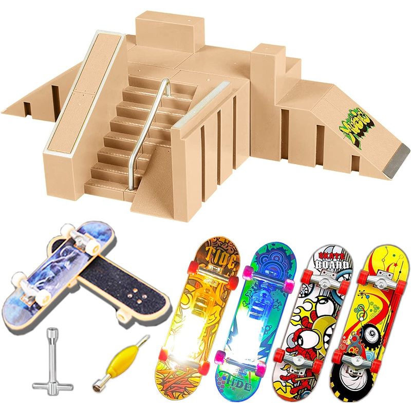EVERSO - Set 4 Mini Juego Skate Para Dedos Patineta + Accesorios
