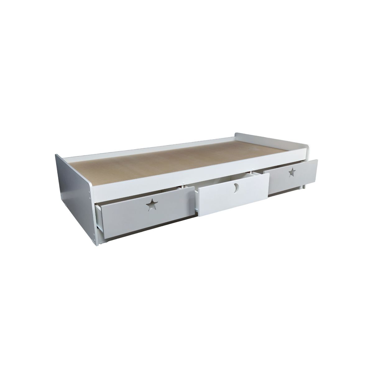 MUEBLES KIDS - cama de 3 cajones 1.5 plazas BLANCA , GRIS