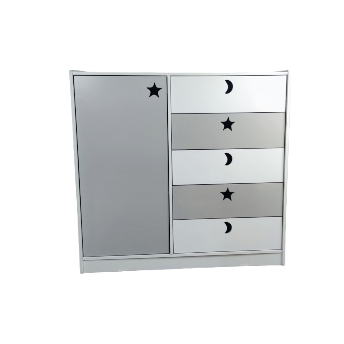 MUEBLES KIDS - Mini closet blanco gris