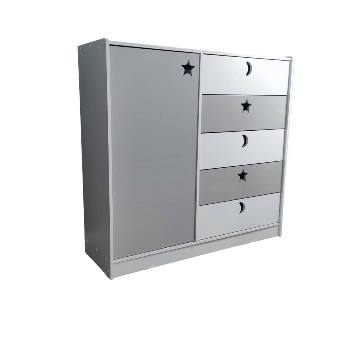 MUEBLES KIDS - Mini closet blanco gris
