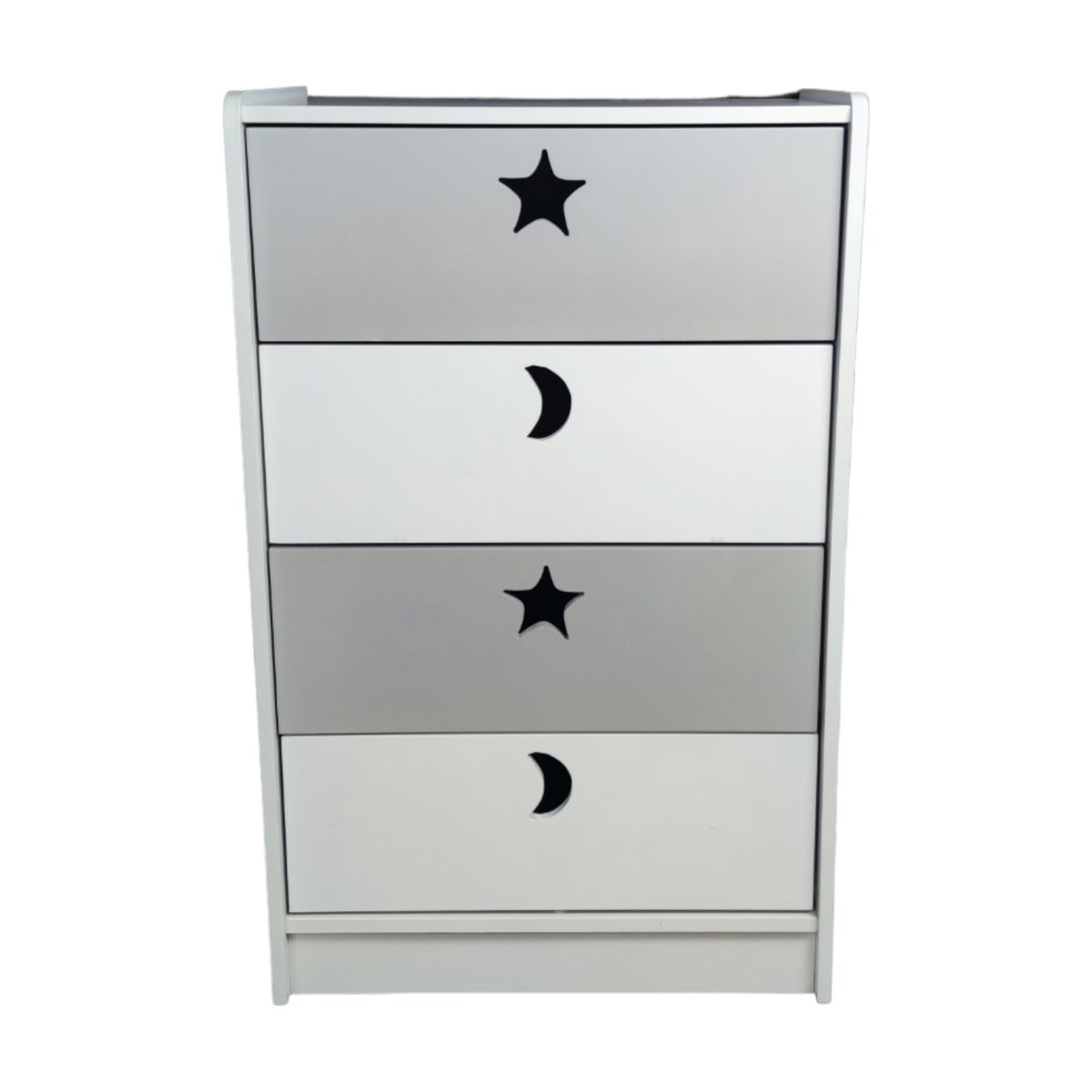 MUEBLES KIDS - cajonera de 4 cajones blanca gris