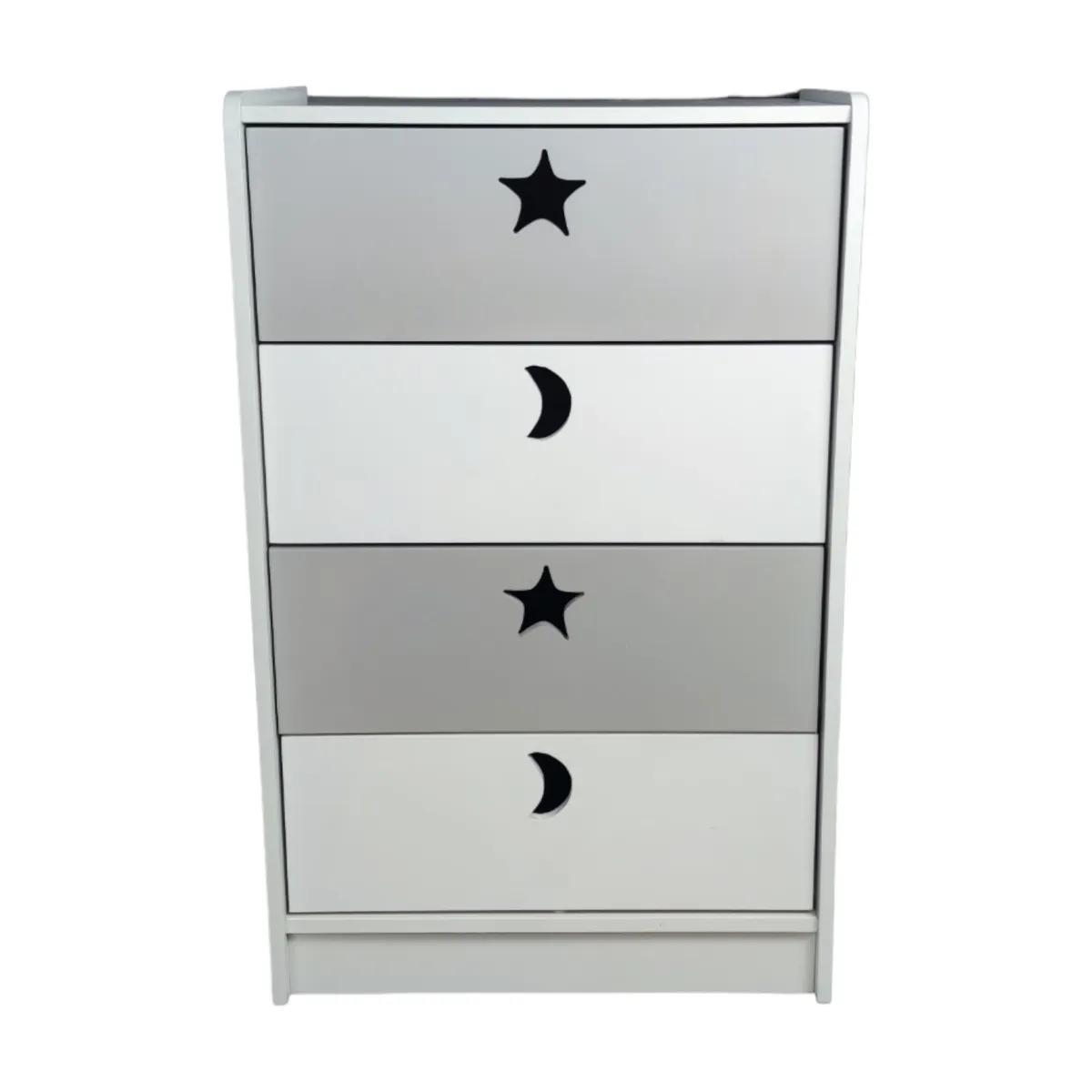 MUEBLES KIDS - cajonera de 4 cajones blanca gris