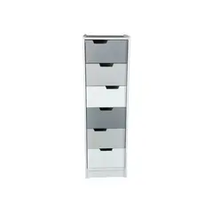 MUEBLES KIDS - Cajonera SLIM 6 cajones gris kandoo