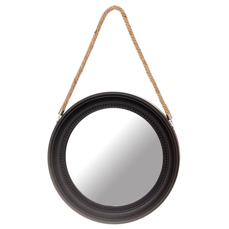 VGO - Espejo con soga para colgar 33 cm de diametro