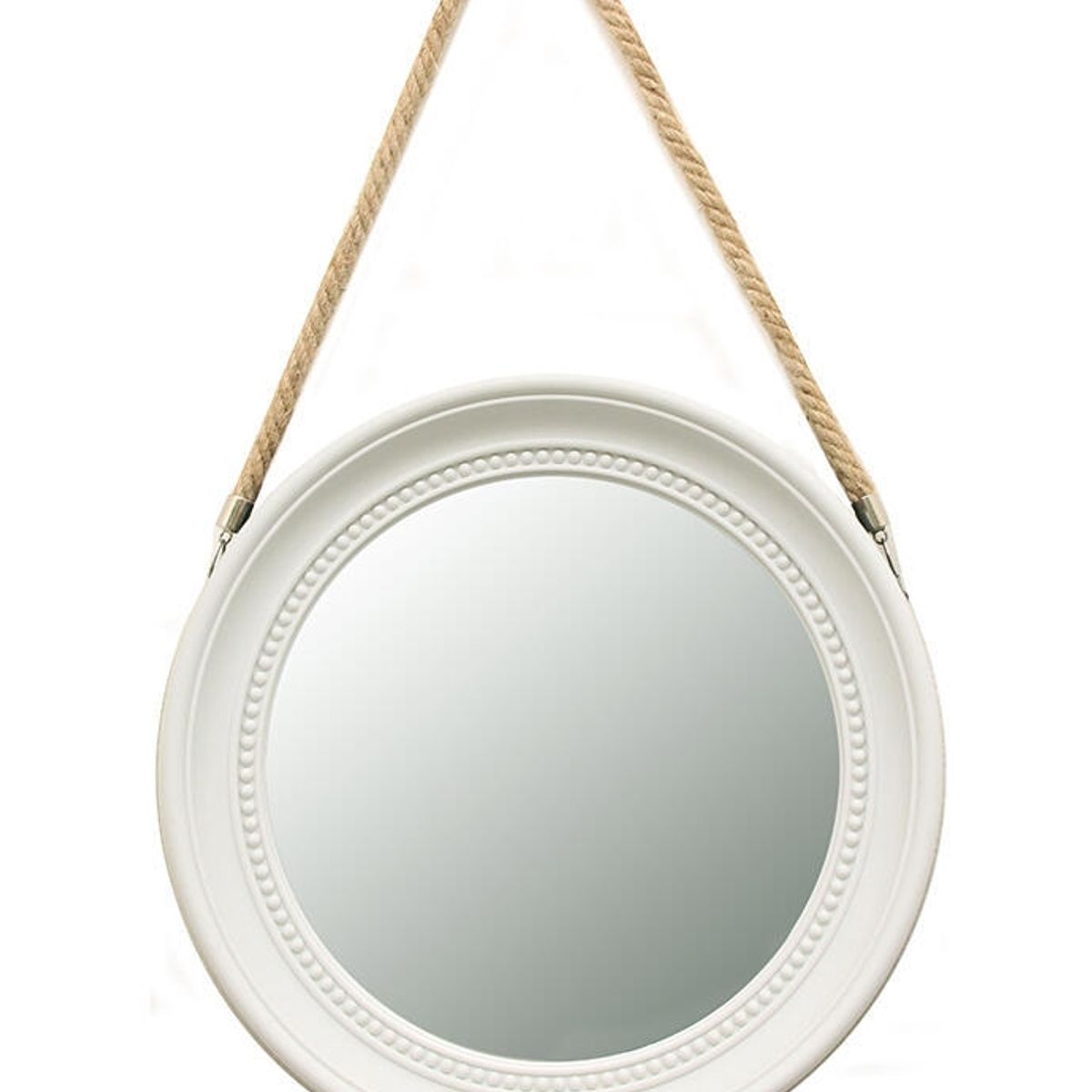 VGO - Espejo con soga para colgar 33 cm de diametro