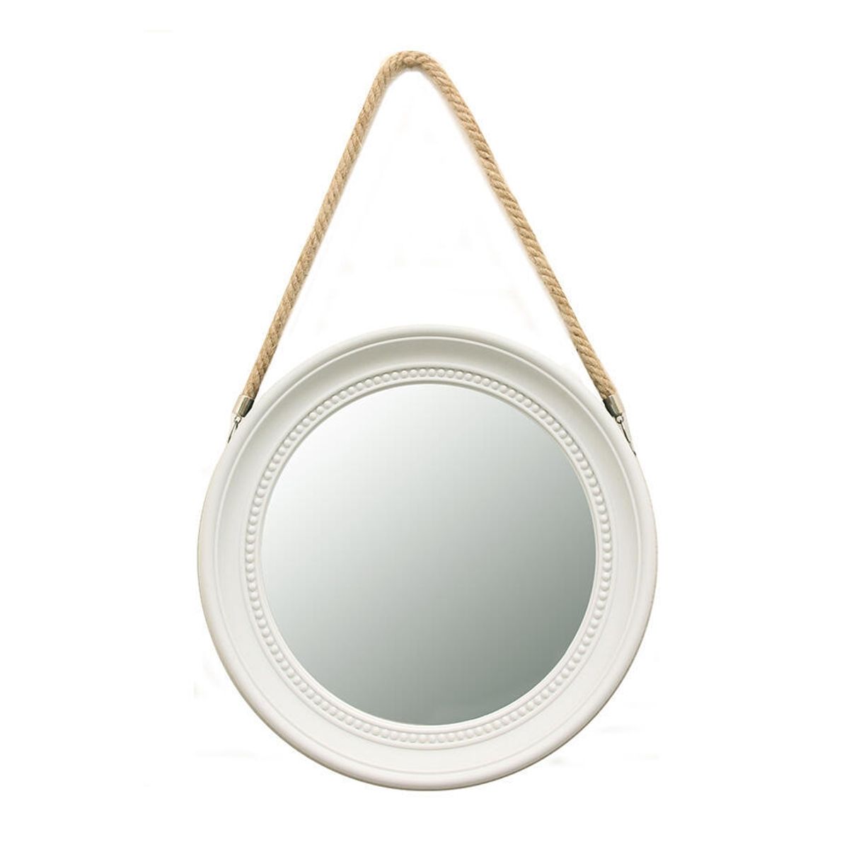 VGO - Espejo con soga para colgar 33 cm de diametro