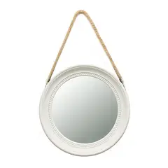 VGO - Espejo con soga para colgar 33 cm de diametro