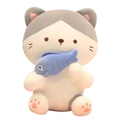 GENERICO - Peluche gato con pescado