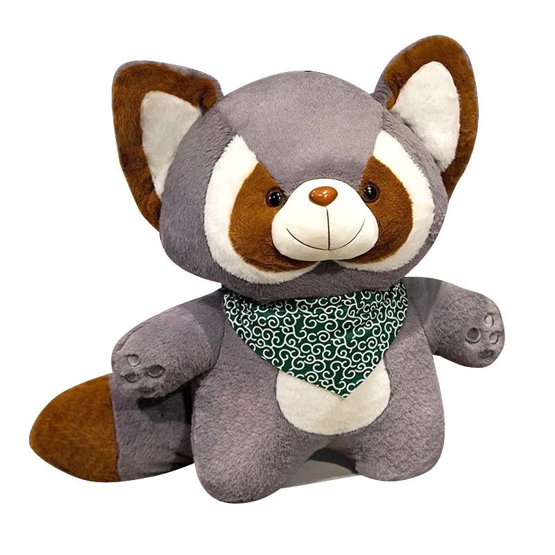 GENERICO - Peluche mapache gris con pañoleta