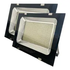 GENERICO - Pack x2 Foco Reflector 800w Ultra Plano Led Frio Resistente Al Agua