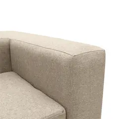 SOFAS HOME - SECCIONAL ROMA CHENILLE TIPO LINO BEIGE 3 CUERPOS