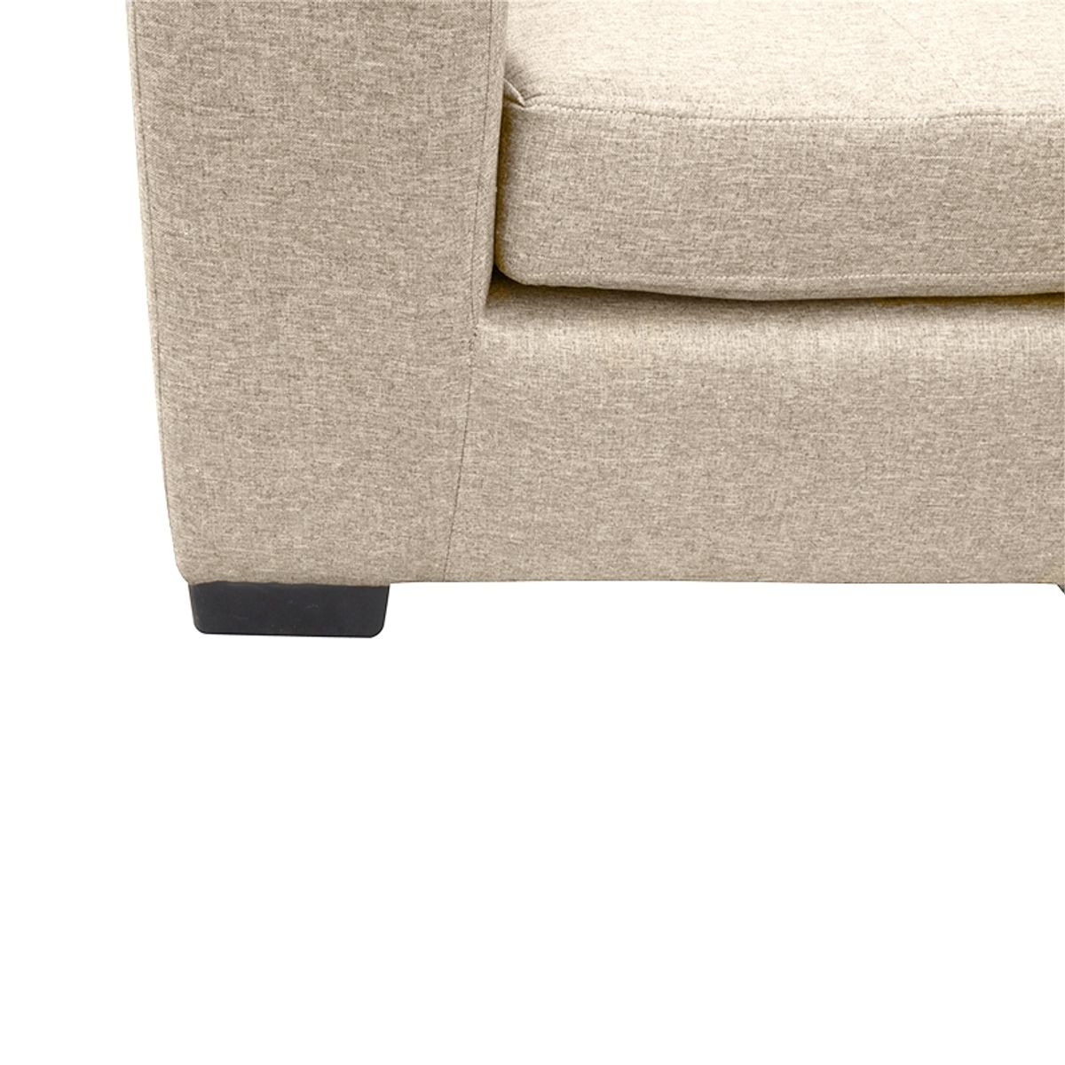 SOFAS HOME - SECCIONAL ROMA CHENILLE TIPO LINO BEIGE  3 CUERPOS