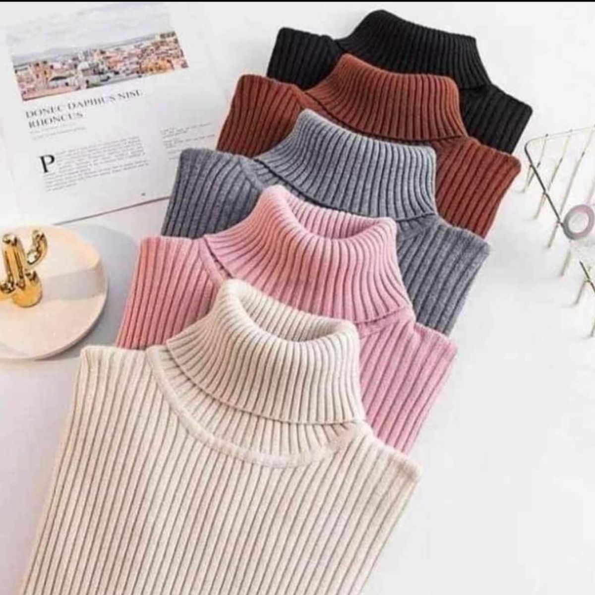 GENERICO - Beatle Chaleco Sweater clásico liso cuello doble otoñoinvierno