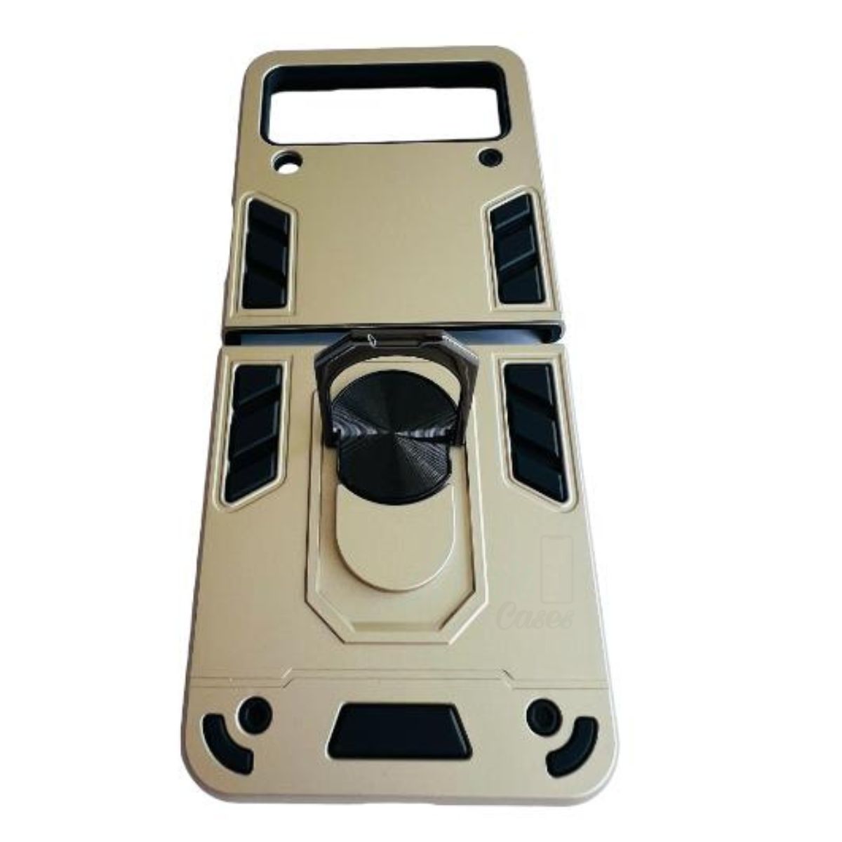 GENERICO - Carcasa Para Samsung Z Flip 3/4 Anti Golpes Anillo Antishock Dorado