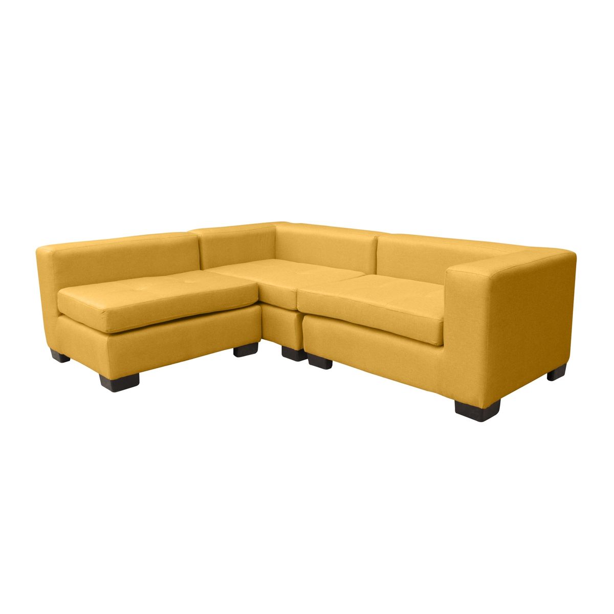 SOFAS HOME - SECCIONAL ROMA FELPA AMBARINO 3 CUERPOS