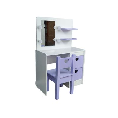 Imagen 2 del producto Tocador y silla infantl Lila corazon