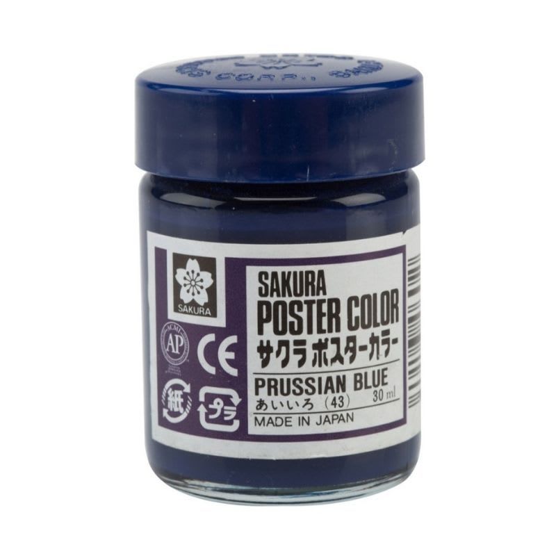 SAKURA - Témpera Profesional Poster Color Sakura Azul de Prusia 30ml