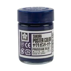 SAKURA - Témpera Profesional Poster Color Azul de Prusia 30ml
