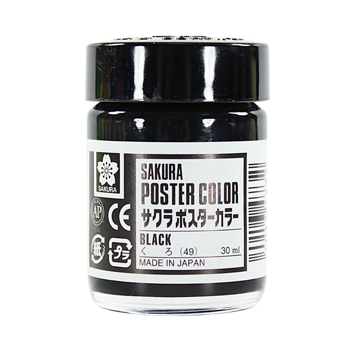 SAKURA - Témpera Profesional Poster Color Sakura Negro 30ml