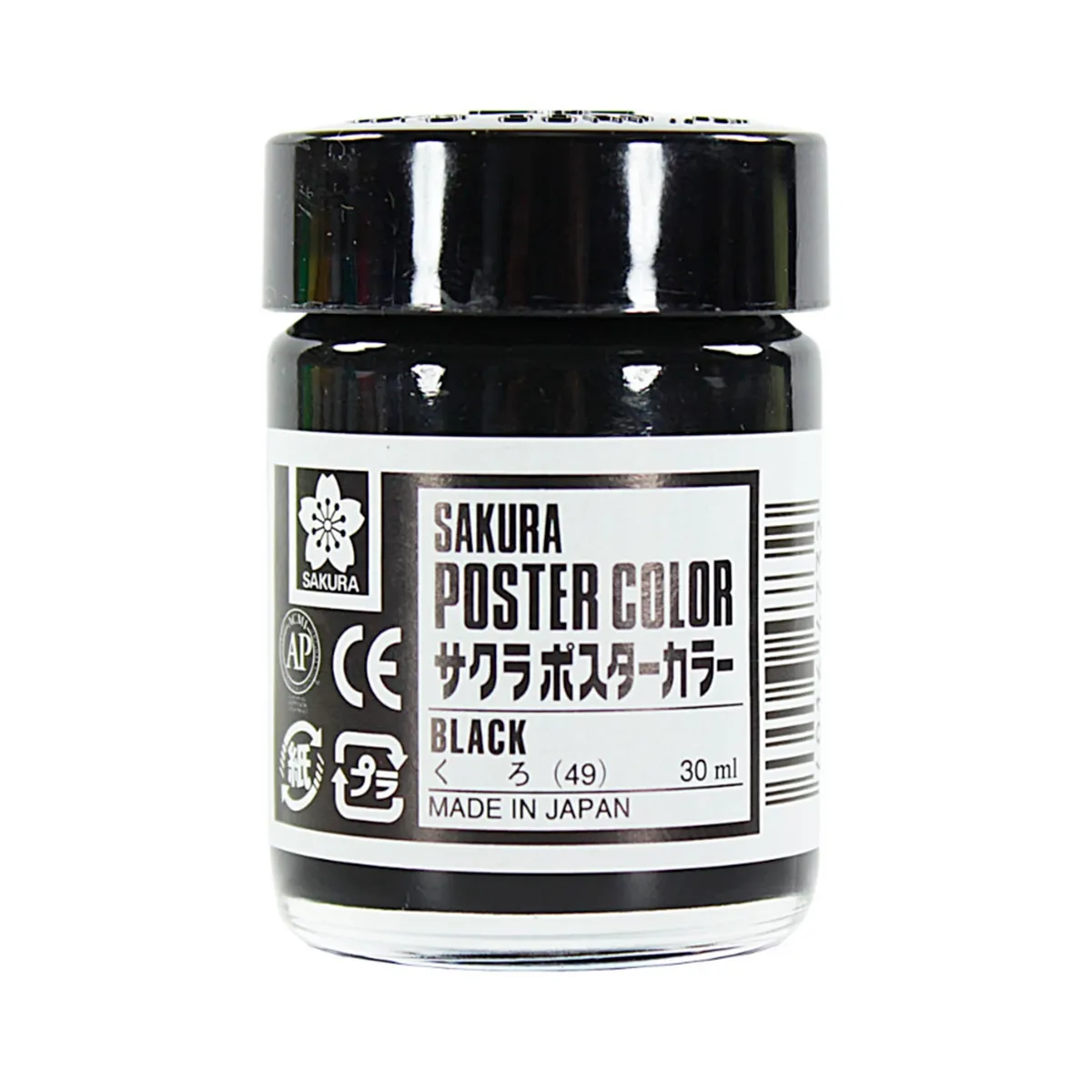 SAKURA - Témpera Profesional Poster Color Sakura Negro 30ml