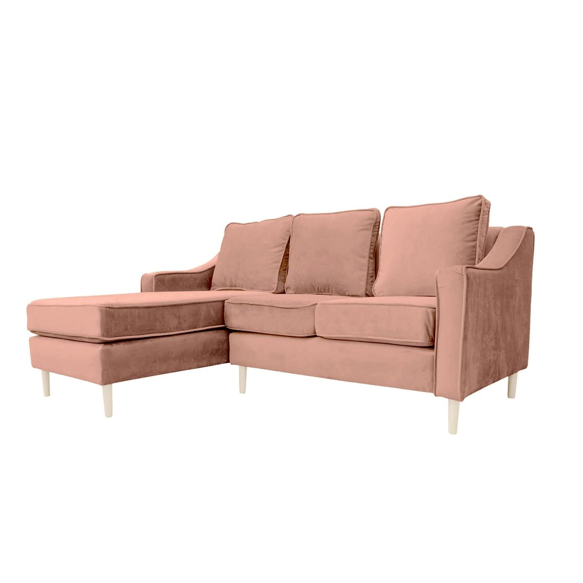 SOFAS HOME - SECCIONAL BARCELONA CHENILLE TIPO LINO PALO ROSA