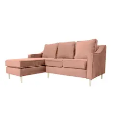 SOFAS HOME - SECCIONAL BARCELONA CHENILLE TIPO LINO PALO ROSA