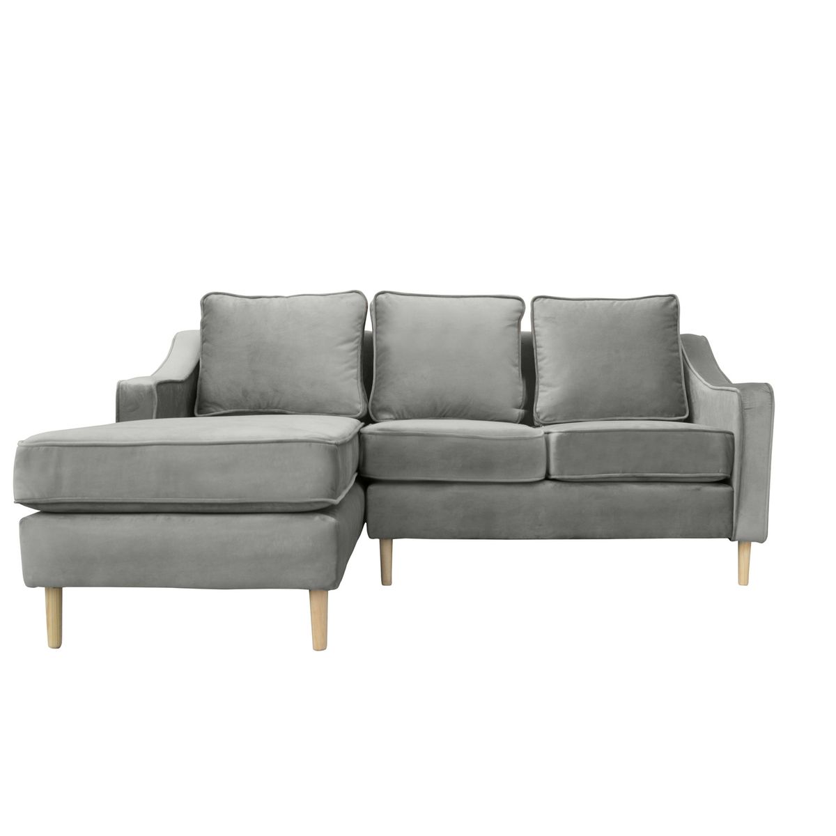 SOFAS HOME - SECCIONAL BARCELONA CHENILLE TIPO LINO GRIS